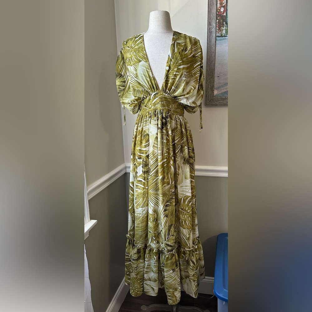 Palm Leaf Maxi Dress